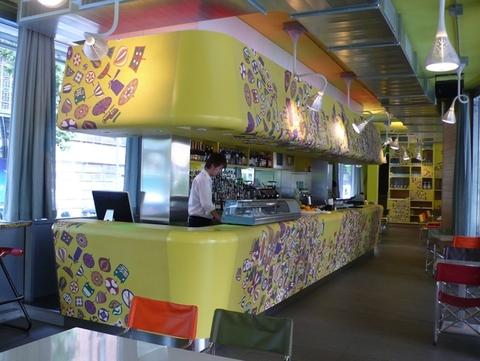 Eine historische Bar in Mailand