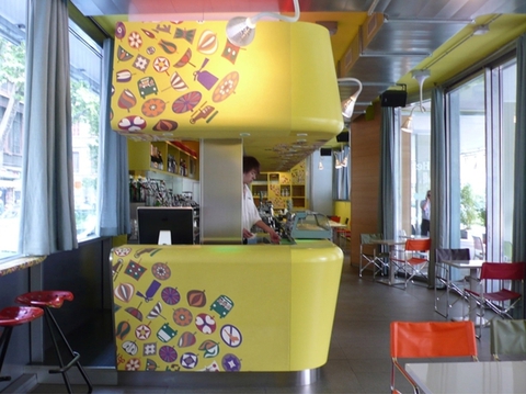 Eine historische Bar in Mailand