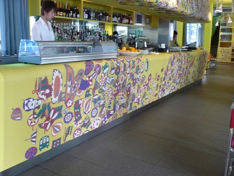 Eine historische Bar in Mailand