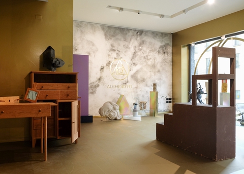 Wall&decò installs Nebula at Alchemysts exhibition at Cambi Casa d'Aste Milan