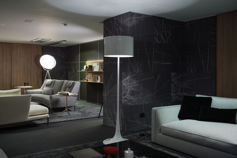 B&B Italia showroom in via Durini refreshes its look for the Milan Design Week.