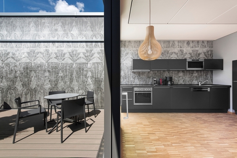 Wallpaper as architectonic solution
