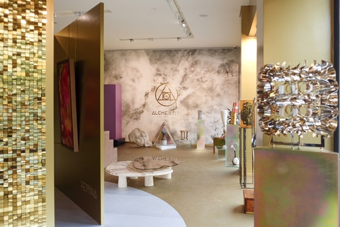 Wall&decò installs Nebula at Alchemysts exhibition at Cambi Casa d'Aste Milan